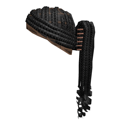 V2 Half Updo Curly Braids w/ Claw Clip Roblox item