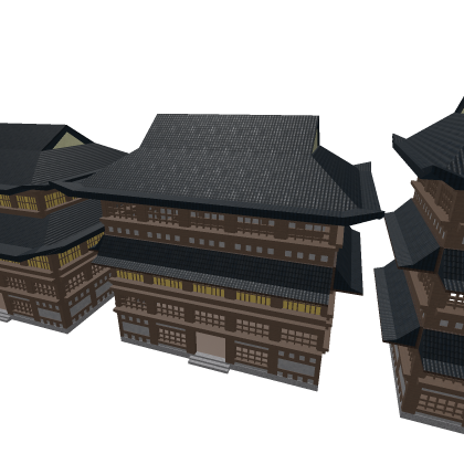 Ancient Chinese Town Buildings Set