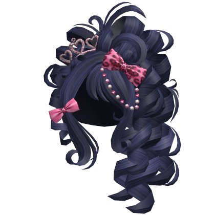 Pink Gyaru Curly Side Pony Dark Purple Roblox item