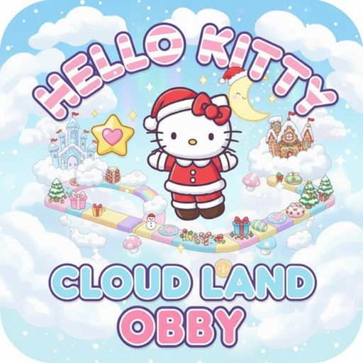 Hello Kitty: Cloudland Obby (UPDATED) official Roblox game thumbnail