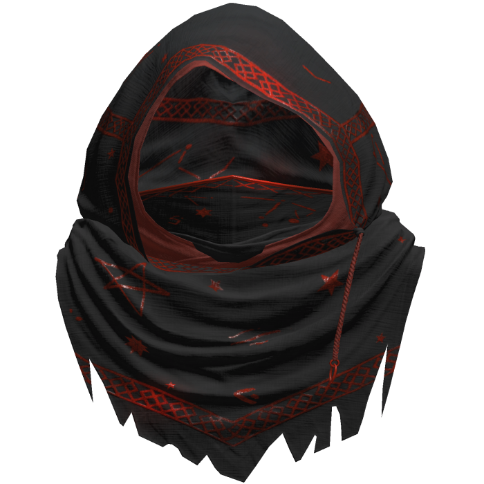 Black Sorcerer Distressed Rune Hood