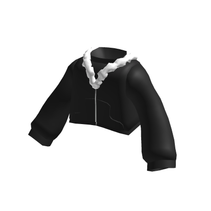 Cozy Winter Fur Comfy Sweater in Black/White thumbnail