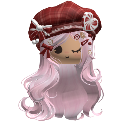 ♡ Christmas Swirls w/ Beret (Pink)