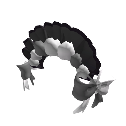 Pom Pom Bonnet Maid Headband Black Roblox item