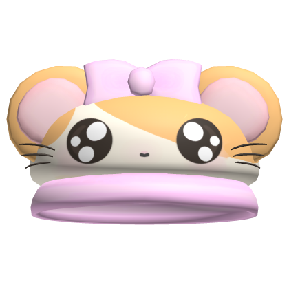 chibi pink hamtaro cartoon hat