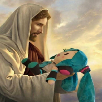 Me with my Hatsune miku plush Roblox decal