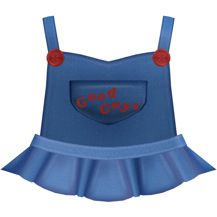 ♡ cute chucky good guy denim overalls