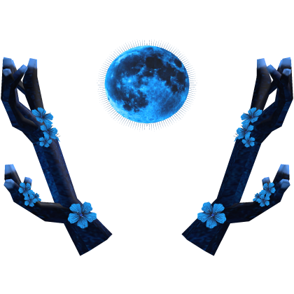 [Animated] Midnight Blue Moon Sakura Antlers Roblox item