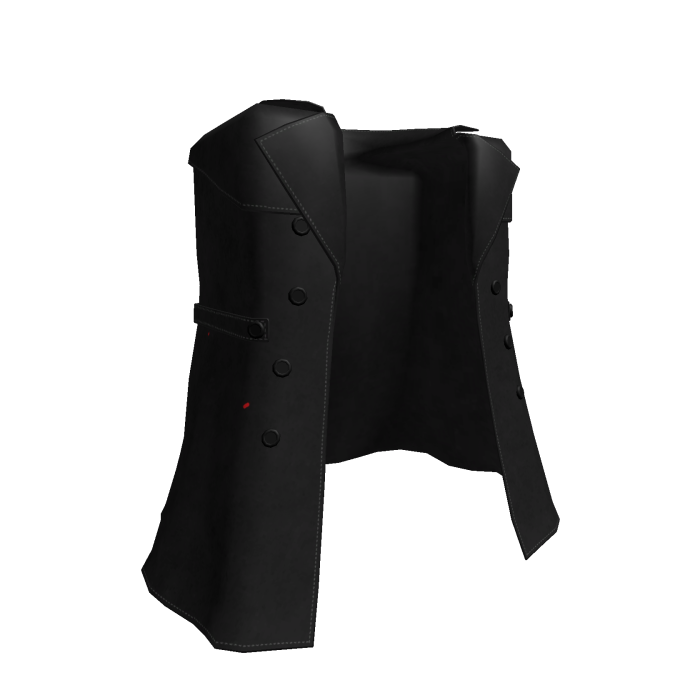 Classic Black leather trench coat PBR