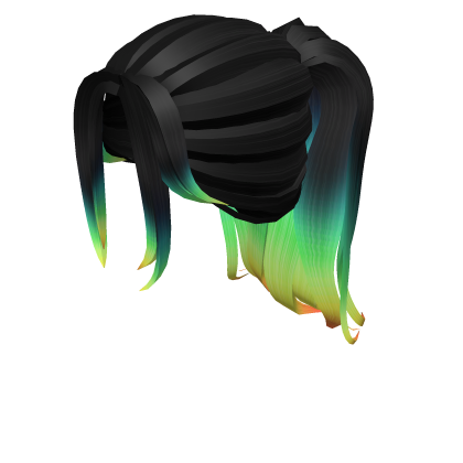 Aesthetic Black Rainbow Ponytail Roblox item