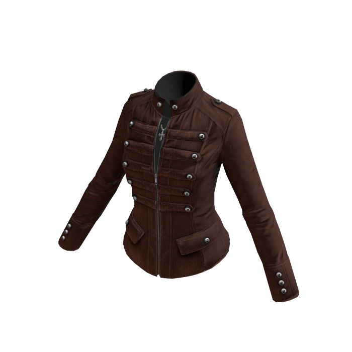 Emo Gothic Military Parade Jacket (Brown)
