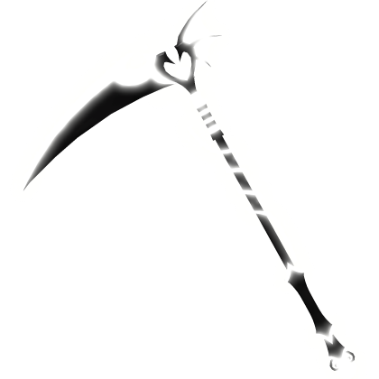 White Glowing Heart Scythe Emissive  Roblox item