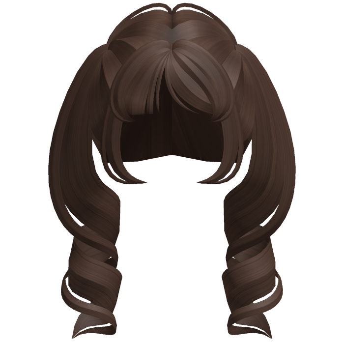 Soft Dolly Curled Pigtails (Brown)