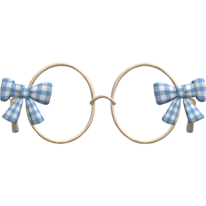 Baby Blue Bow Glasses Roblox item