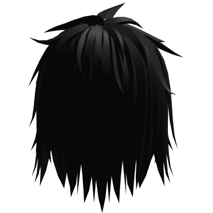 Messy Anime Boy hair in Black