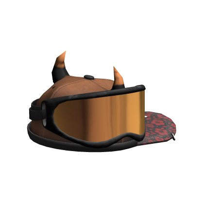 brown snapback w dirt bike goggles Roblox item