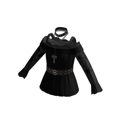 Cold Shoulder Goth Dress