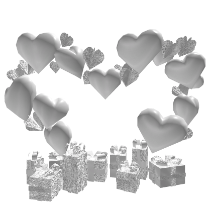 White Heart Balloon Gift Present Box Roblox item