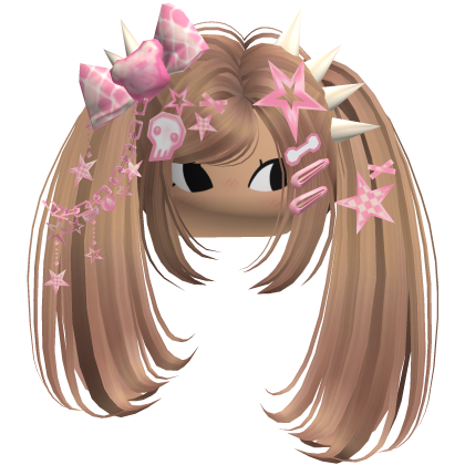♡ Scene Spiky Moe Pigtails (Honey Blonde)