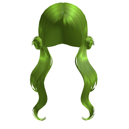 Olive Low Bun Twintails Roblox item