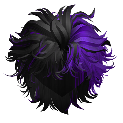 Stylish Slicked Back Mullet (Black&Purple) Roblox item