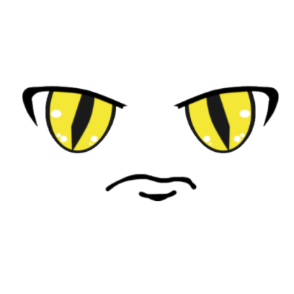Yellow ANGRY anime eyes Roblox decal