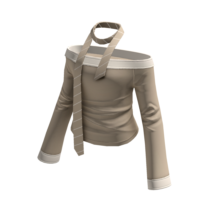 Off Shoulder Tie Top (Cream)