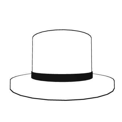 White Neon Cartoony Top Hat Roblox item