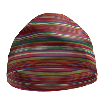 Striped Red Mori Kei Shouju Beanie Roblox item