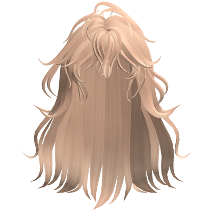 Long Wavy Wolf Cut Hair - Peach Blonde