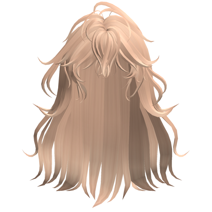 Long Wavy Wolf Cut Hair - Peach Blonde