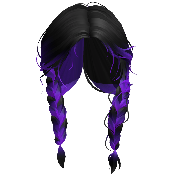Halloween Black & Purple Messy Braids