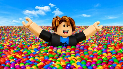 Jump Into Huge Ball Pit