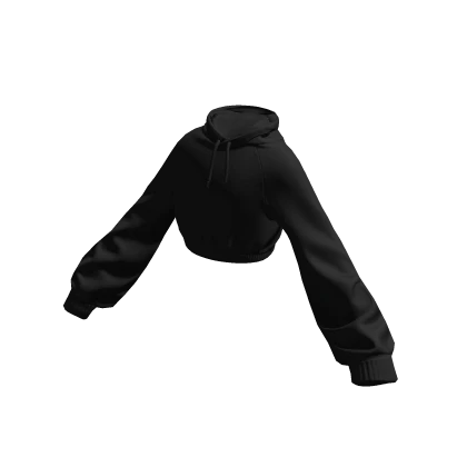 Black Cropped Oversized Hoodie Roblox Item Rolimon s