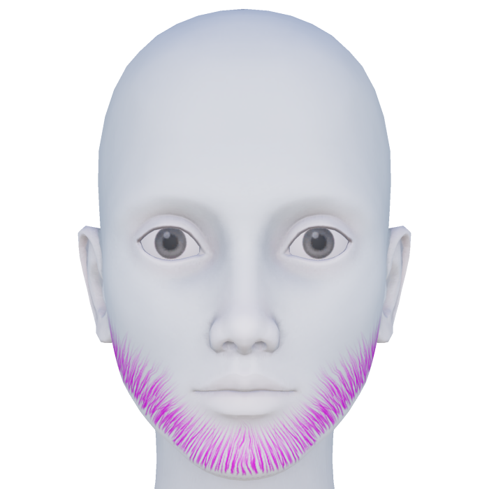 Pink Stubble Beard