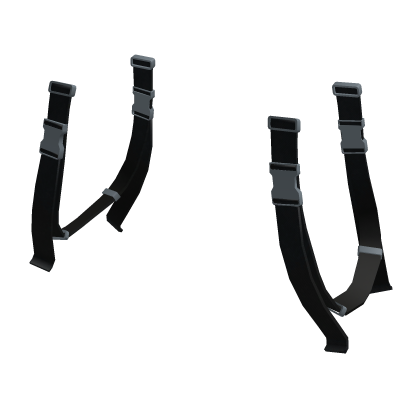 Black  Techwear Waist Straps (1.0) Roblox item