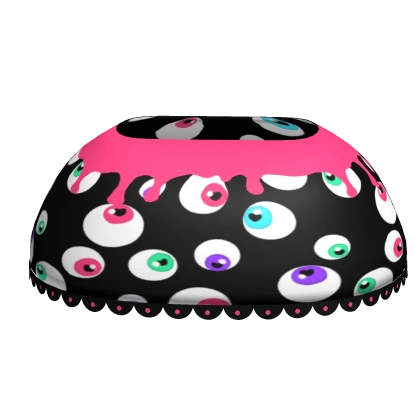 RUKURUKU♡ creepycute eyes gurokawa black harajuku skirt | Roblox Item