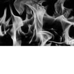 Black chains filled with flames