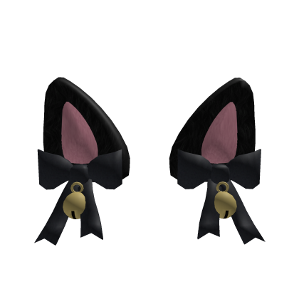 Black Fluffy Cat Ears