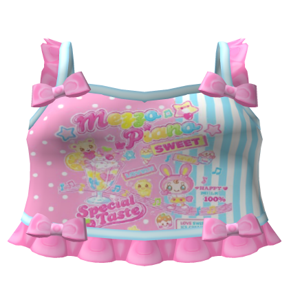 ♡ sweet shop mezzo piano tweencore tank top 🩵 Roblox item