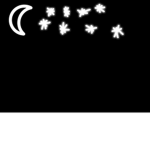 Beautiful moon and stars