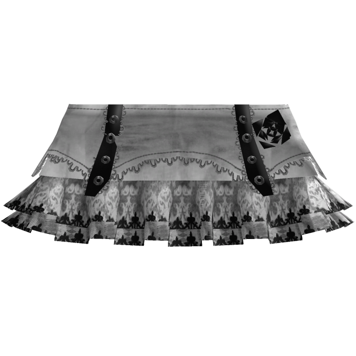 x-  Ghostly Rose White Pale Goth Reverie skirt 3.0