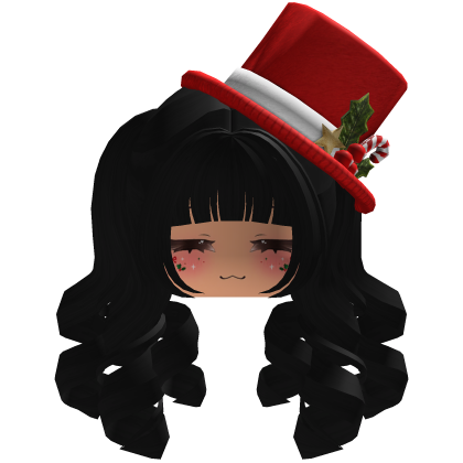 fluffy Christmas hair beret (Black)