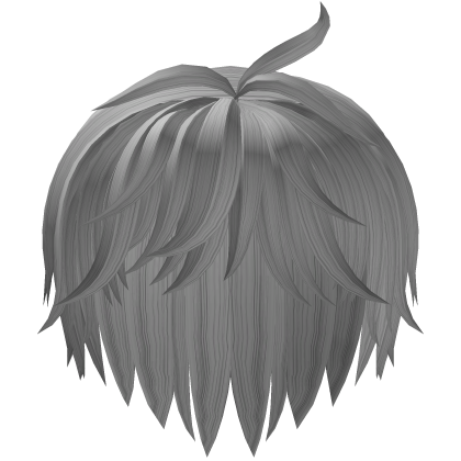 Grey Messy Curly Hair 2.0 Roblox item