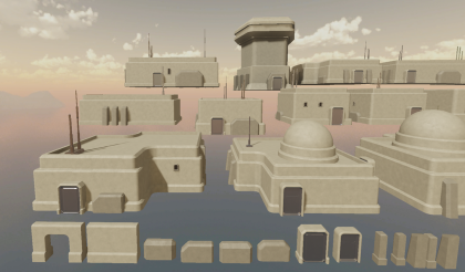 Roblox Modular Sci-Fi Fantasy Buildings Props Kit preview 2