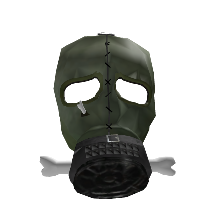 Halloween Zombie Bone stitches gasMask w studs
