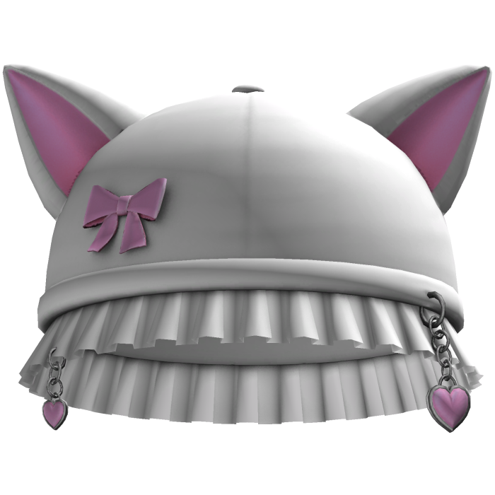 Kitty Beanie White & Pink