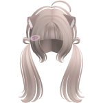 Cute Kitty Pigtails w/ Ears And Clip (FREE)