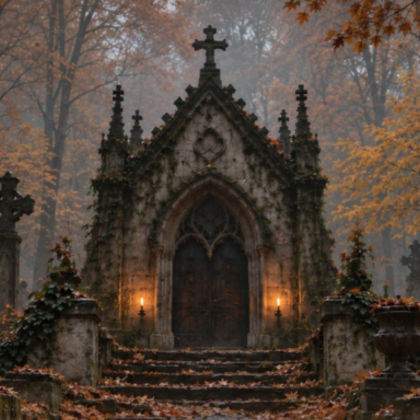 Gothic Autumn Fall Grave Forest Fog Emo Background