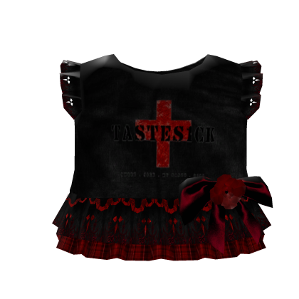 roses of lament goth dress royal crimson w black Roblox item